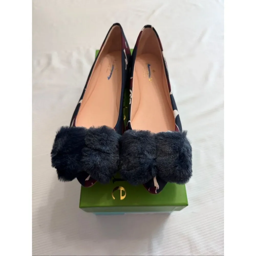 Kate Spade Elen Navy Multi Flats Size 7 New